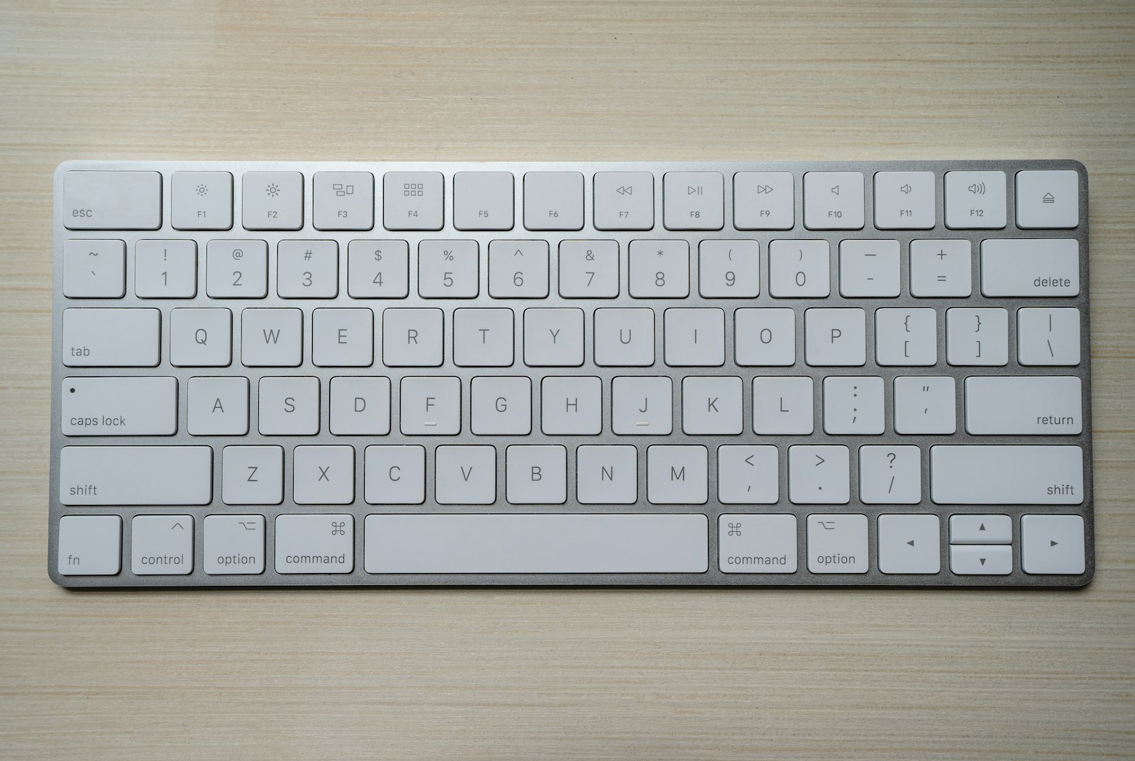 Mechanical keyboard on a desk